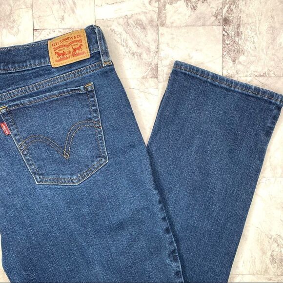 LEVI’S 414 Relaxed Straight Leg Dark Blue Denim Jeans - Size 31 - Picture 6 of 9